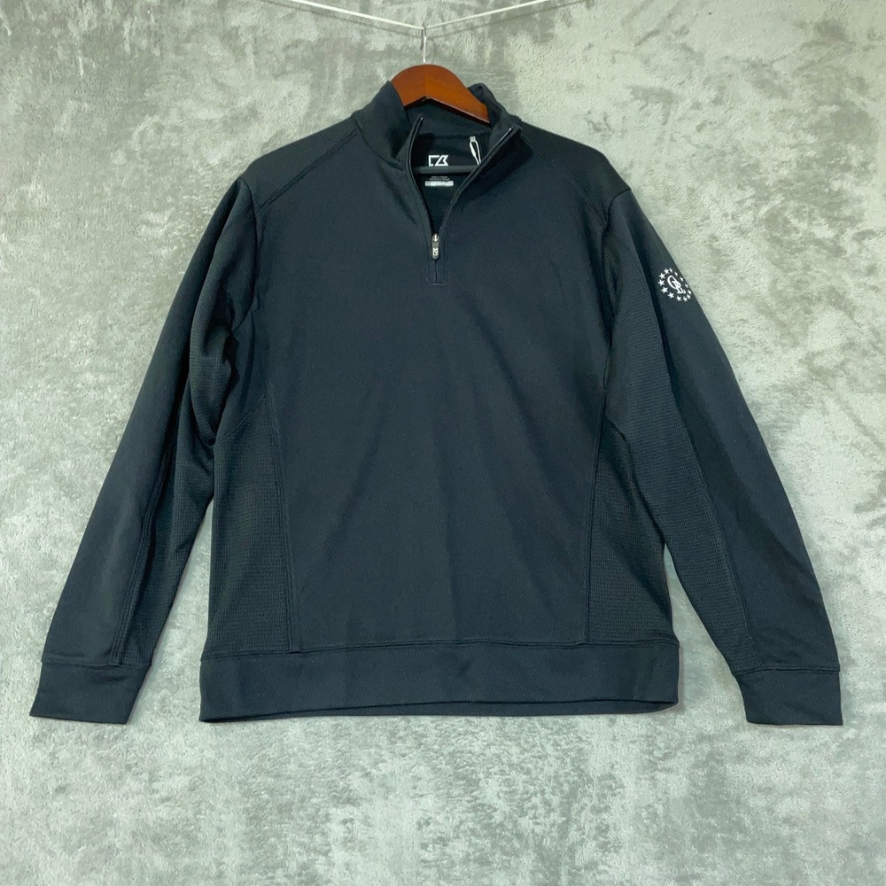 Cutter & Buck Men's M Black CB DryTec 1/4 Zip Pullover Sweatshirt